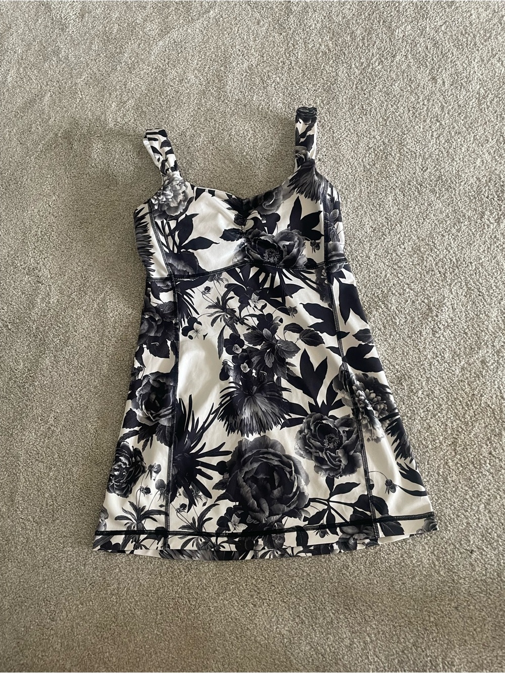 lululemon athletica Black & White Floral Mini Dress